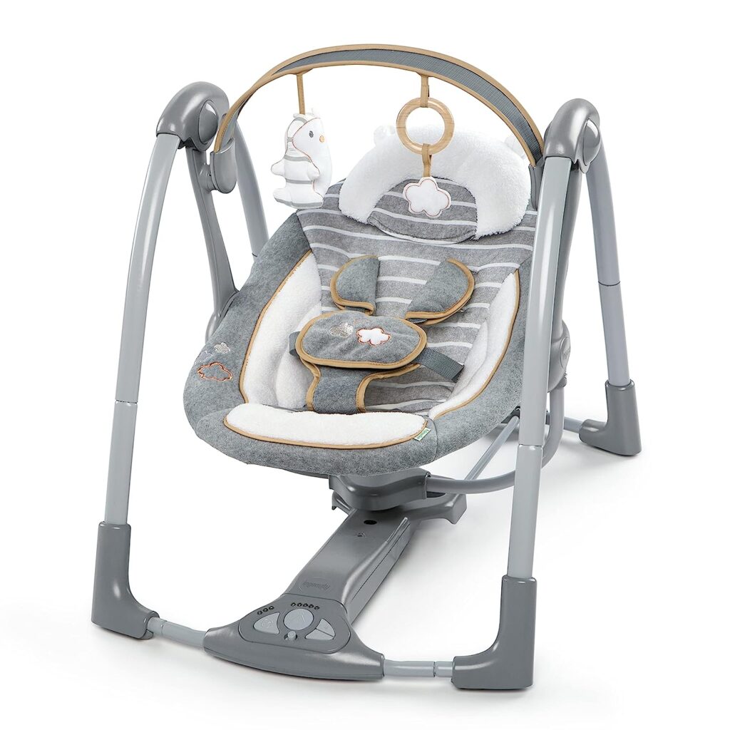 5-Speed Baby Swing with Cushioned Harness