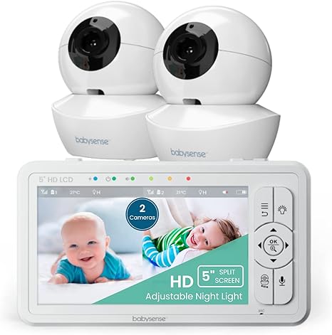 Babysense 5 HD Split-Screen Baby Monitor