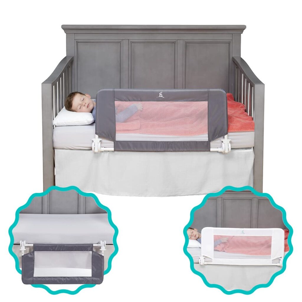 Hiccapop Convertible Crib Bed Rail for Toddlers