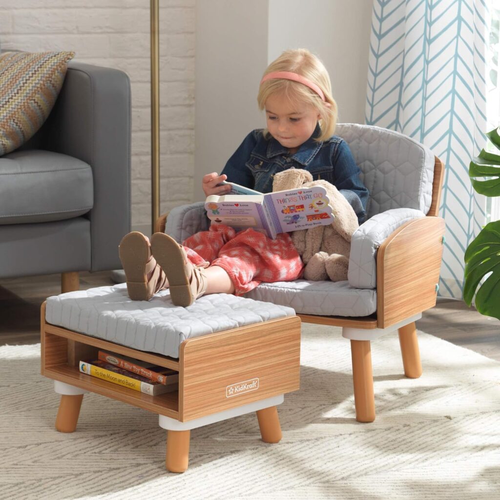 KidKraft Mid-Century Kid Upholstered Reading Chair