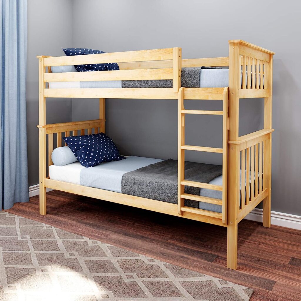 Max & Lilly Twin Over Twin Wooden Bunk Bed