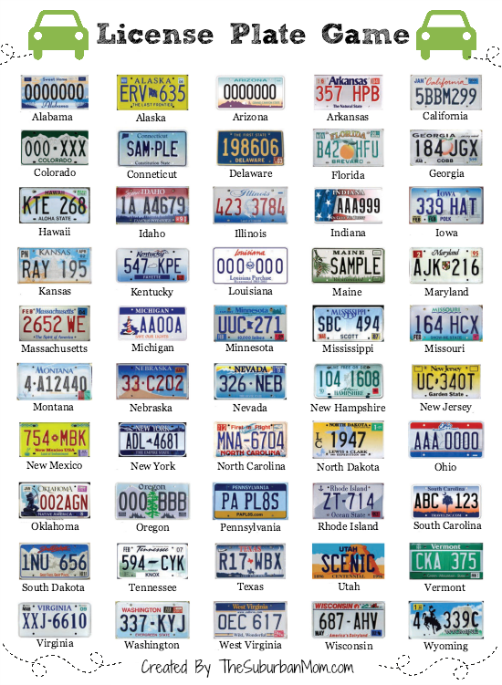 The License Plate Game