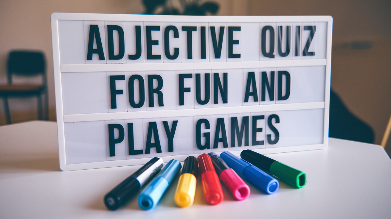 Adjective Quiz for Fun and Play Games