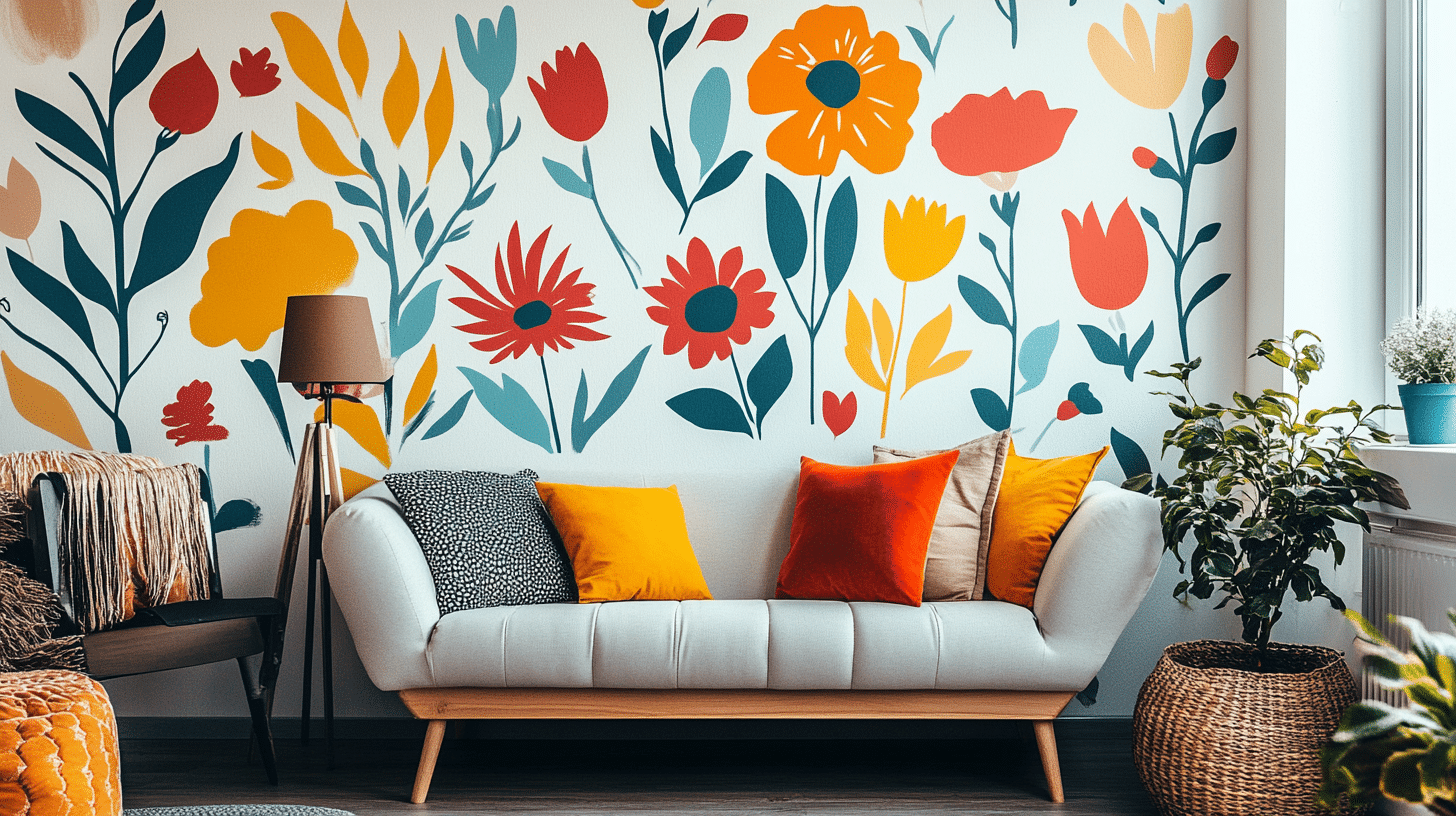 How To Add Color To Your Boring Walls With Cute Floral Patterns ...