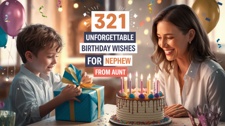 321 Unforgettable Birthday Wishes for Nephew from Aunt