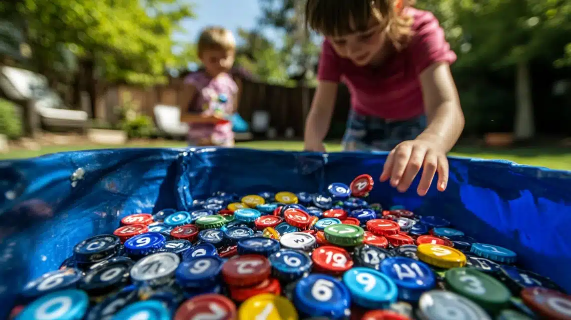 Bottle Cap Math Toss