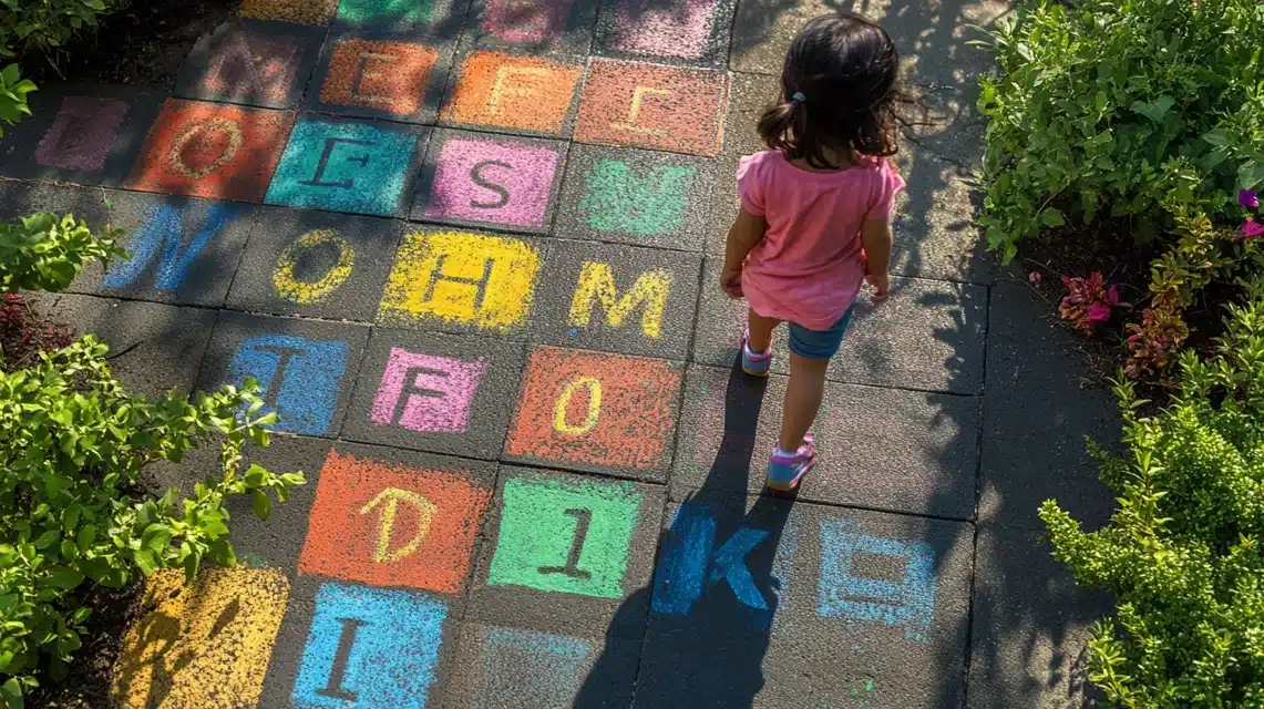 Chalk Alphabet Maze