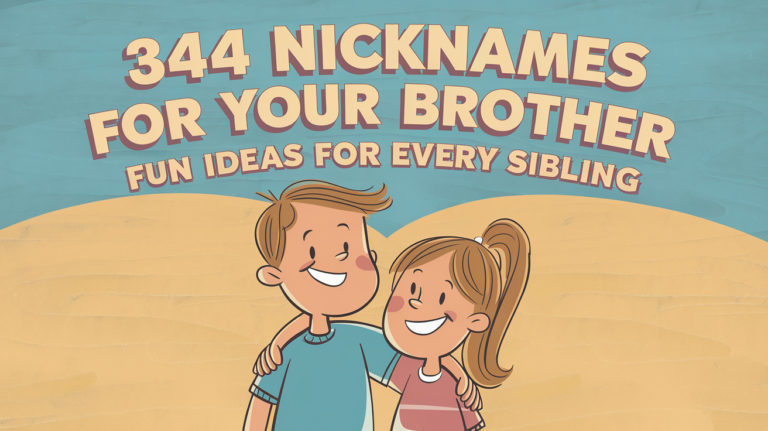 Nicknames for Your Brother: Fun Ideas for Every Sibling