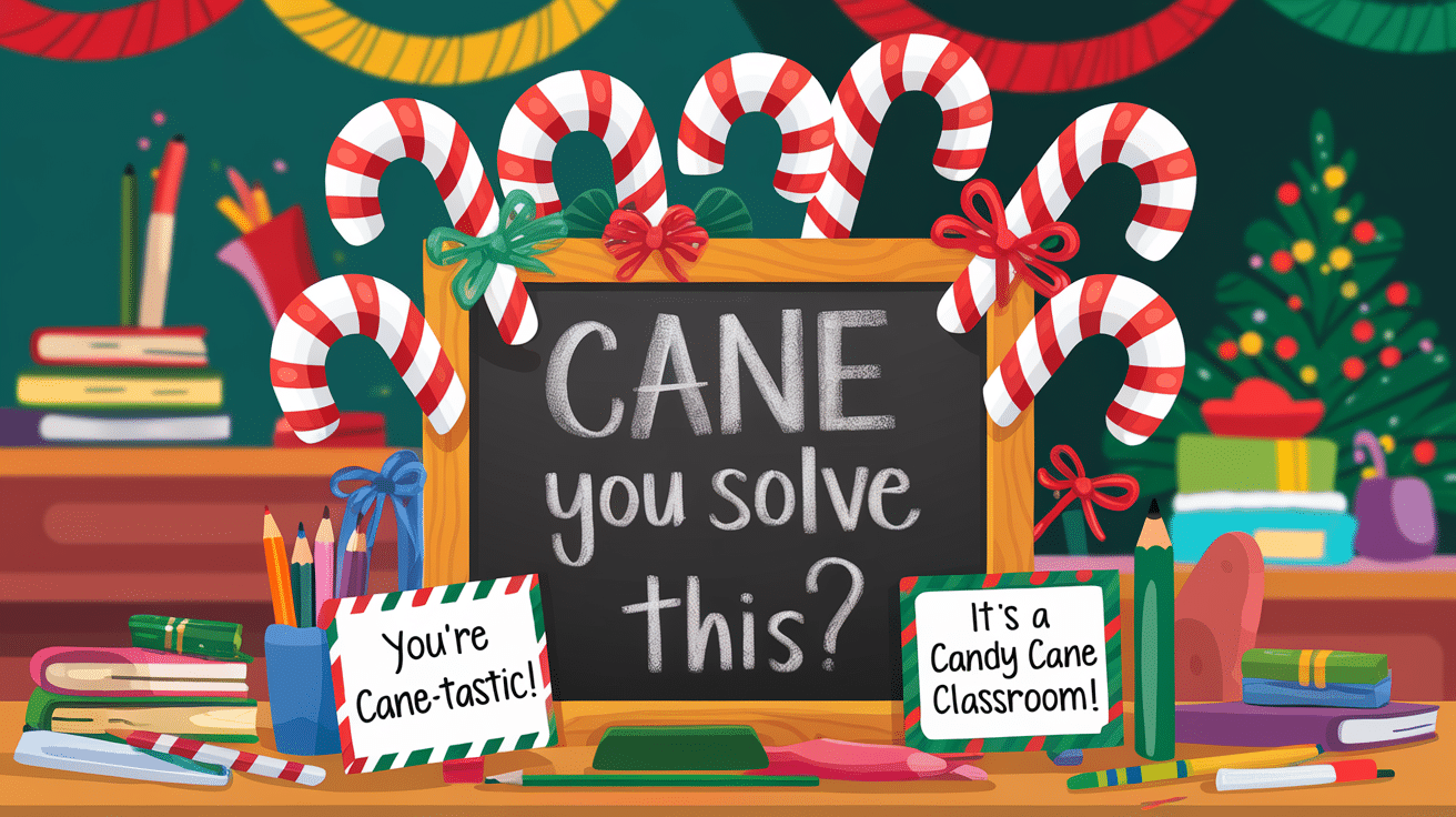 Popular Candy Cane Puns for Classroom or School Events