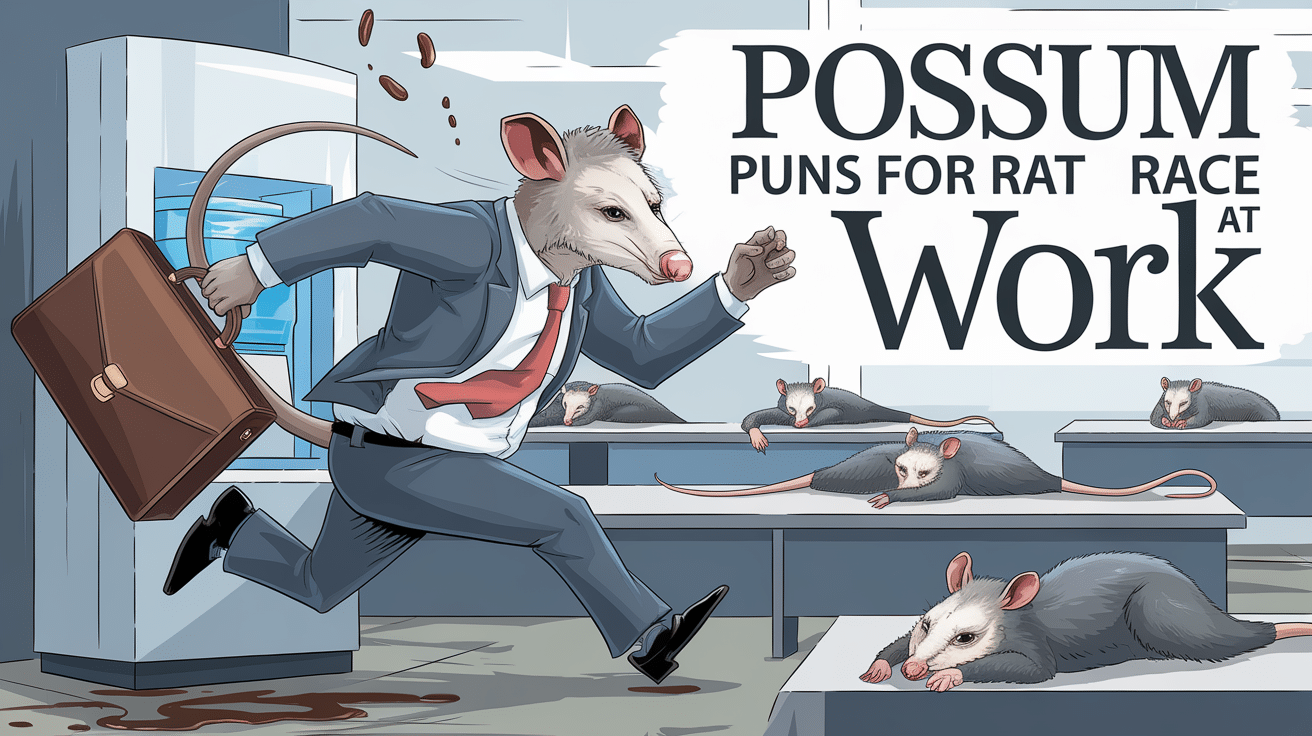 Possum_Puns_for_Rat_Race_at_Work