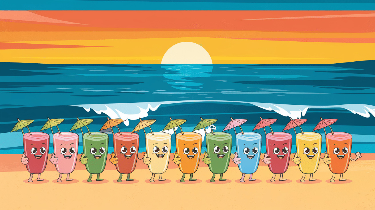 Tropical Drink Beach Puns