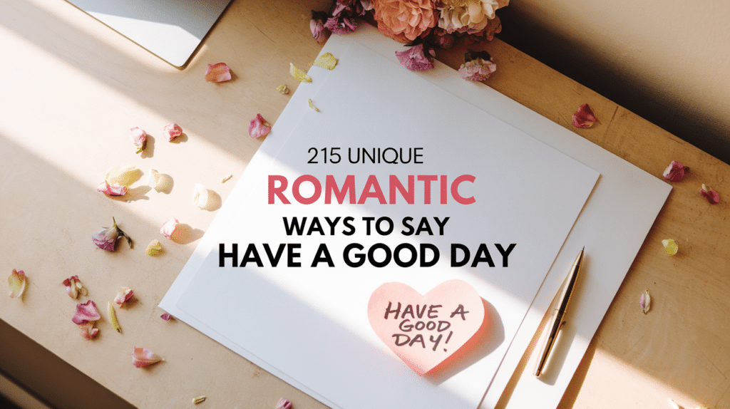 Unique Romantic Ways to Say Have a Good Day