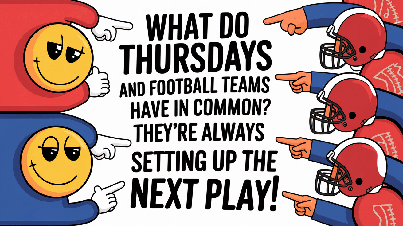 What do Thursdays and football teams have in common? They’re always setting up the next play!