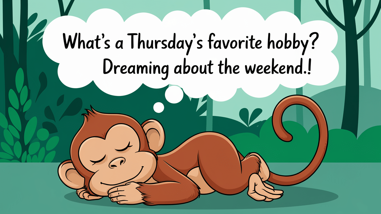 What’s a Thursday’s favorite hobby?Dreaming about the weekend!