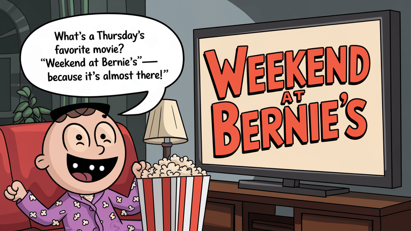 What’s a Thursday’s favorite movie? Weekend at Bernie’s—because it’s almost there!