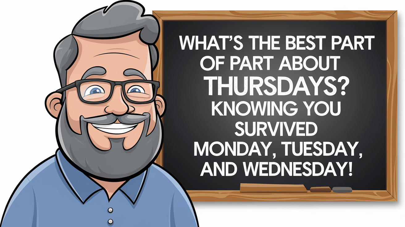 What’s the best part about Thursdays? Knowing you survived Monday, Tuesday, and Wednesday!