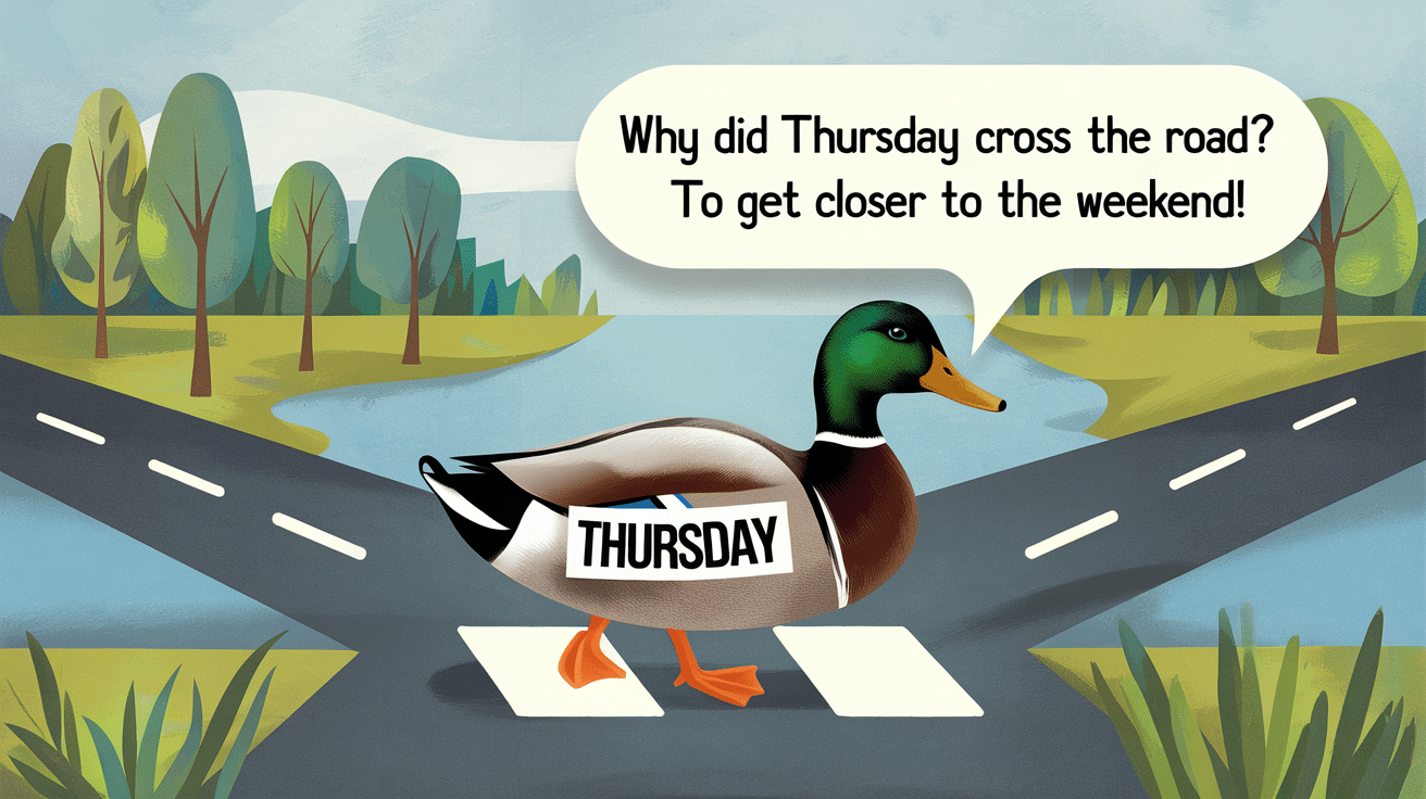 Why did Thursday cross the road? To get closer to the weekend!