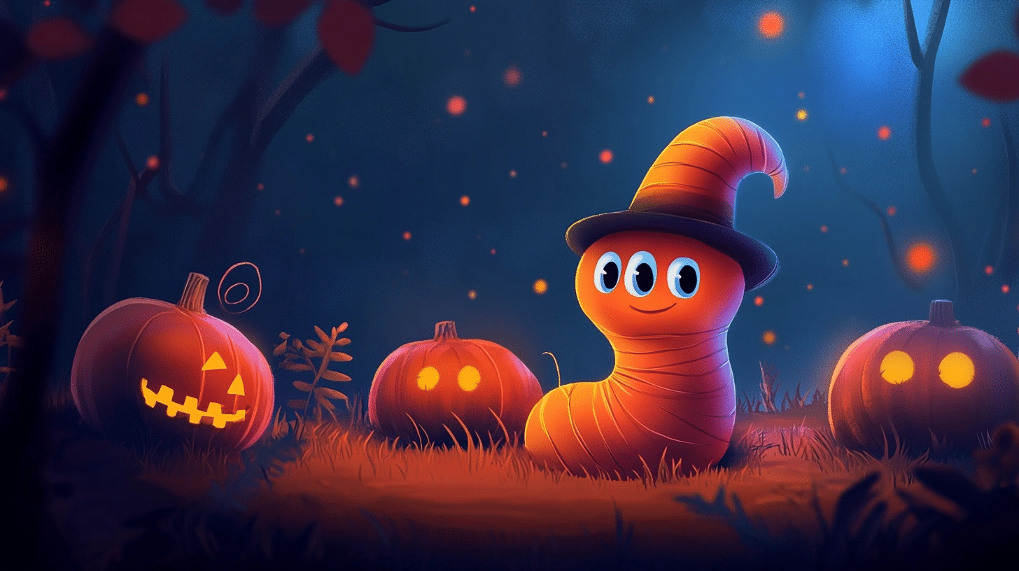 Worm & Halloween:spooky Puns