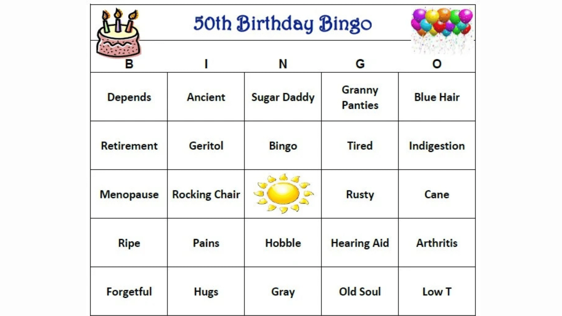 50th_Birthday_Bingo