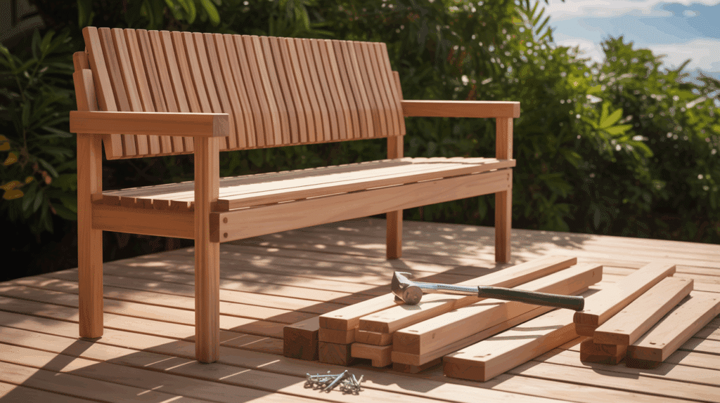 DIY Tutorial: How To Build a Deck Bench with Backrest