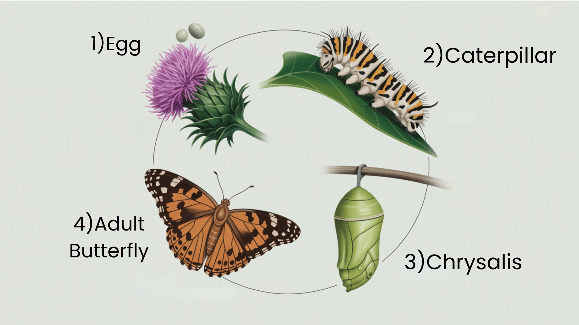 From Egg to Flight: The Life Stages of a Painted Lady Butterfly