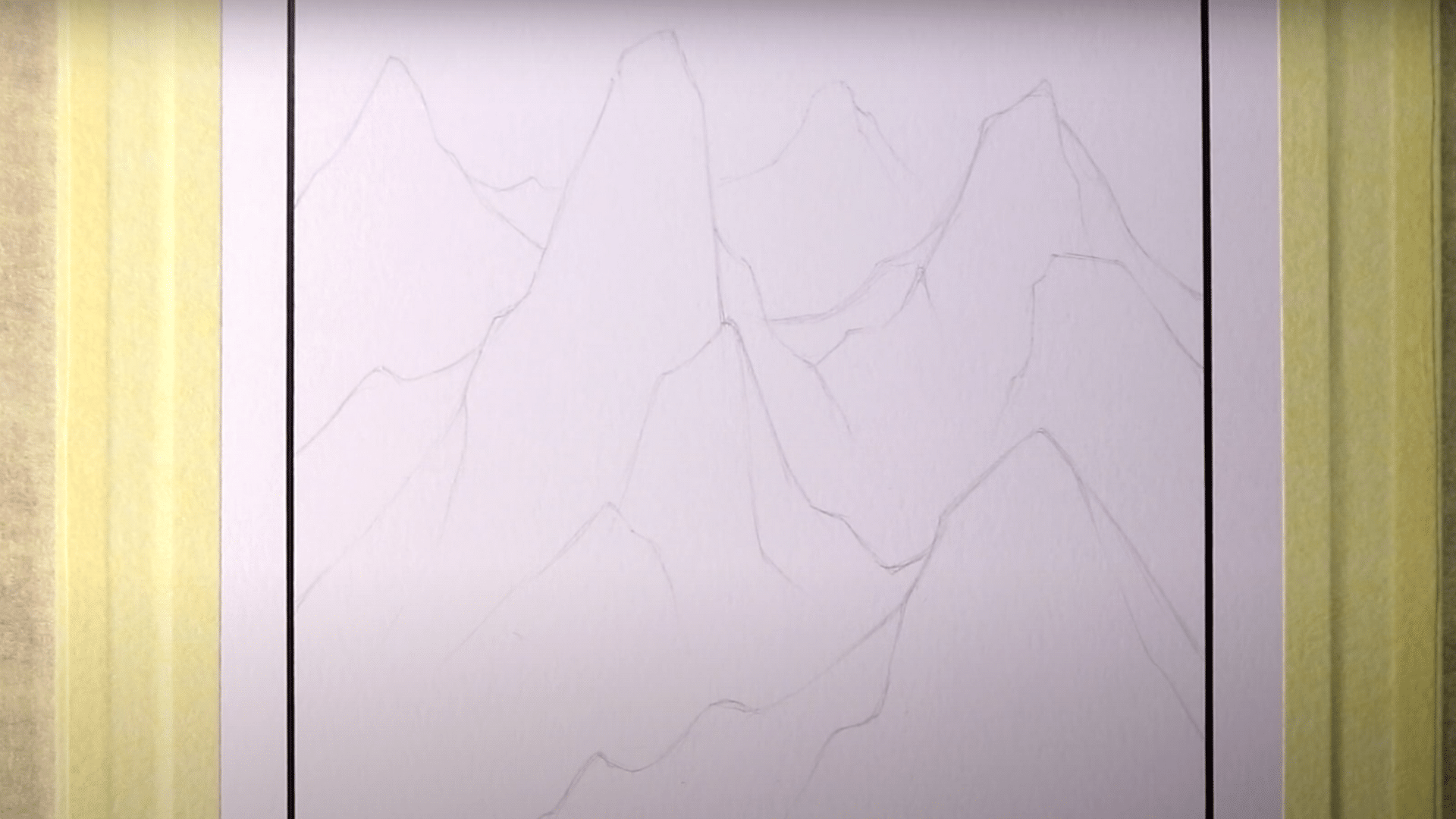 Lightly Sketch the Mountain Peaks