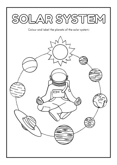 Solar System Fun Coloring