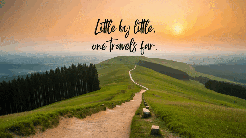 little by little one travels far