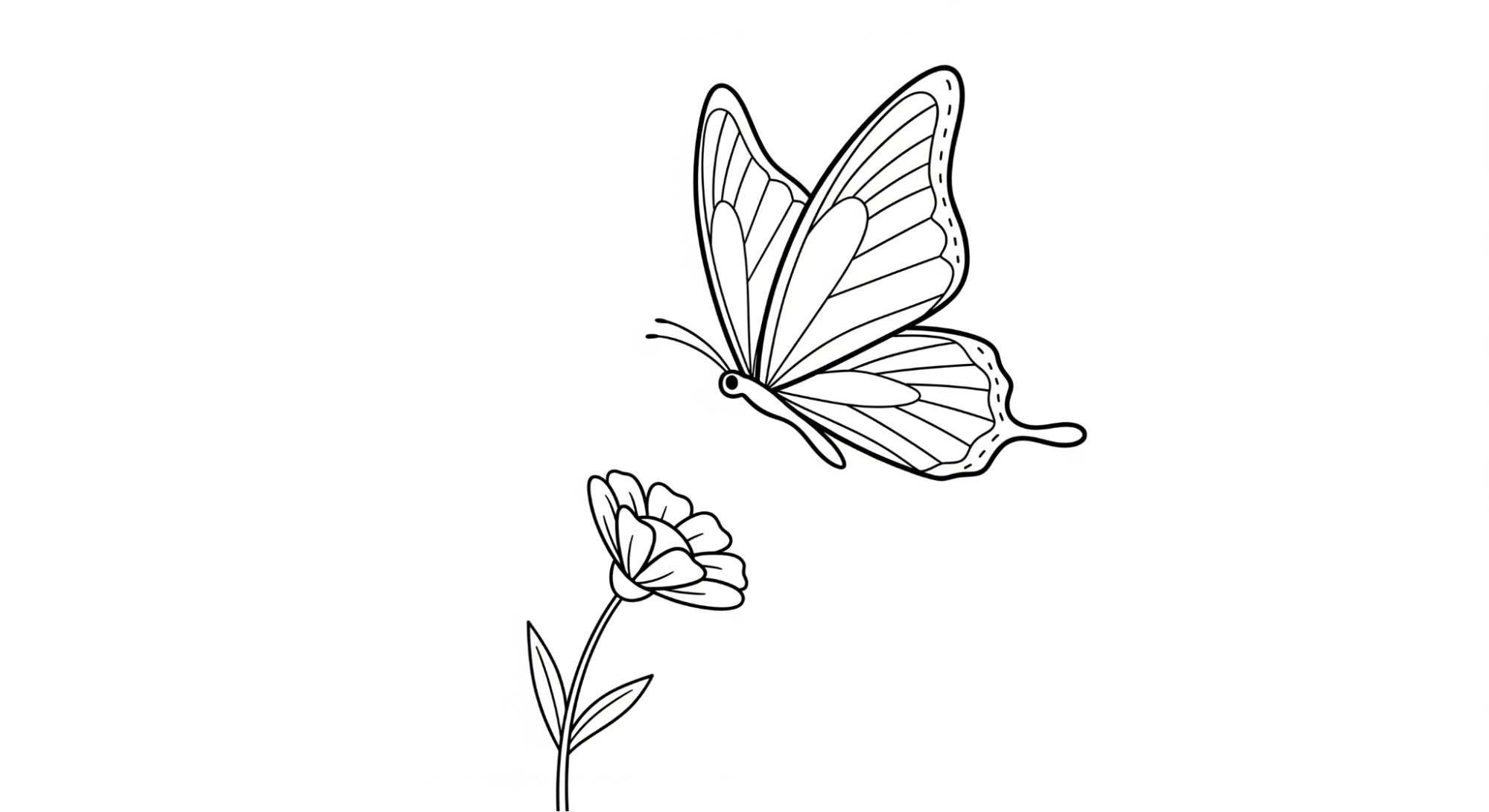 Butterfly_Flying_Over_a_Simple_Flower