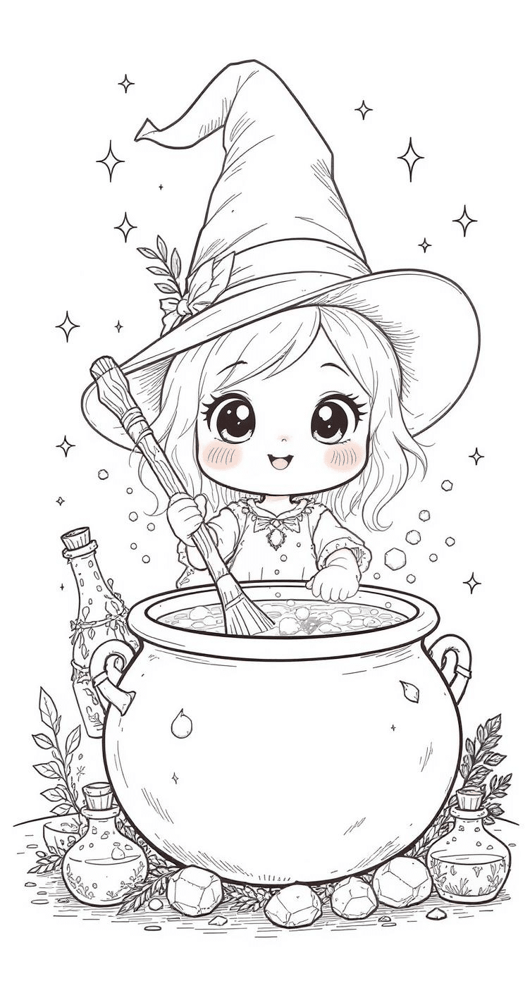 Cute_Little_Witch_Stirring_a_Potion