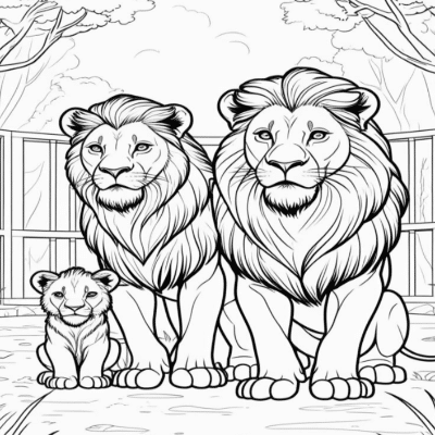 Lion Pride Zoo Enclosure