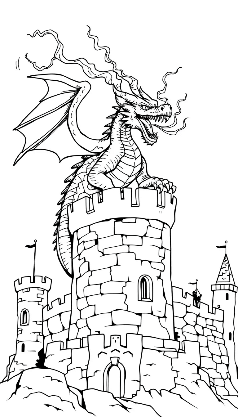 Medieval Castle Siege Dragon