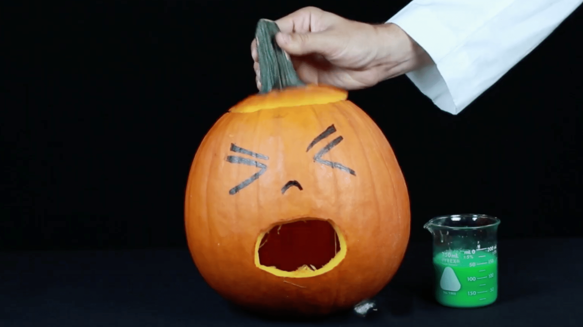 Pour the Mix into the Pumpkin