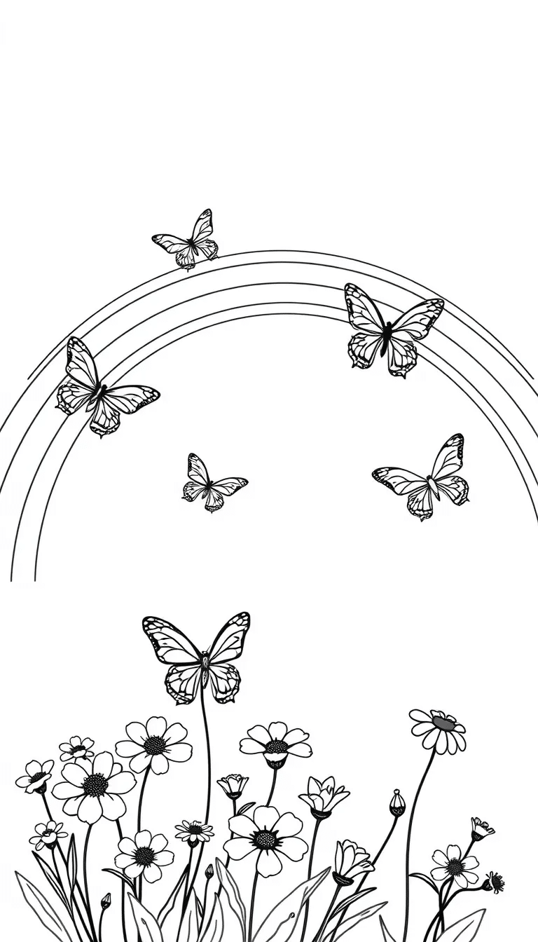 Rainbow_with_Flying_Butterflies_and_Flowers