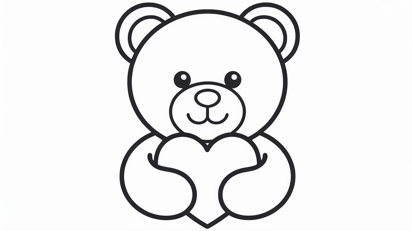 Teddy Bear Holding a Heart