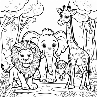 Safari Friends Group Scene