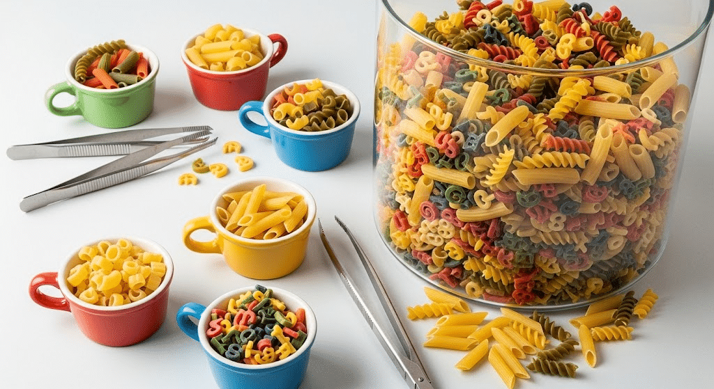 Alphabet Pasta Sorting Station