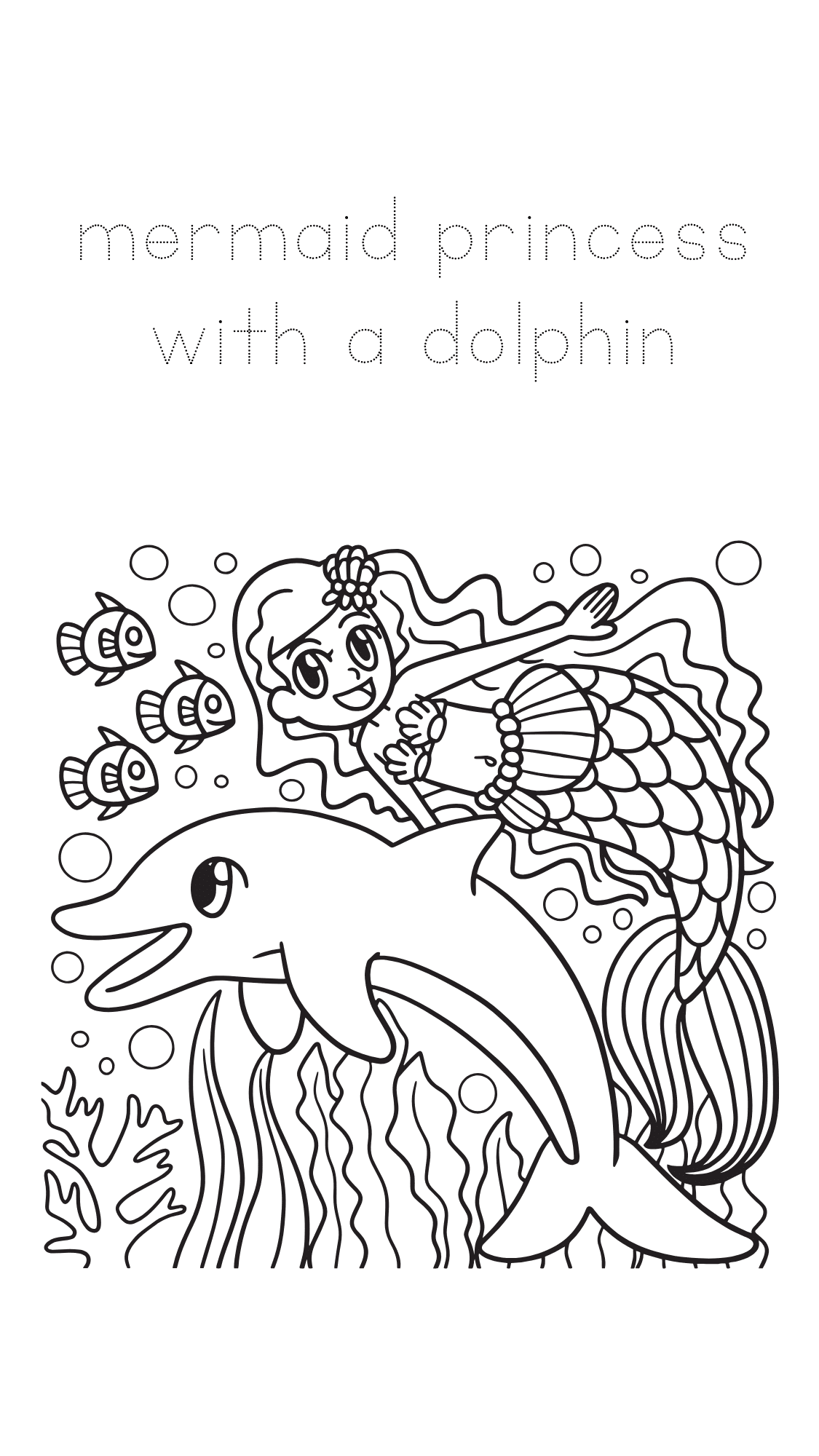 Mermaid Princess with a Dolphin