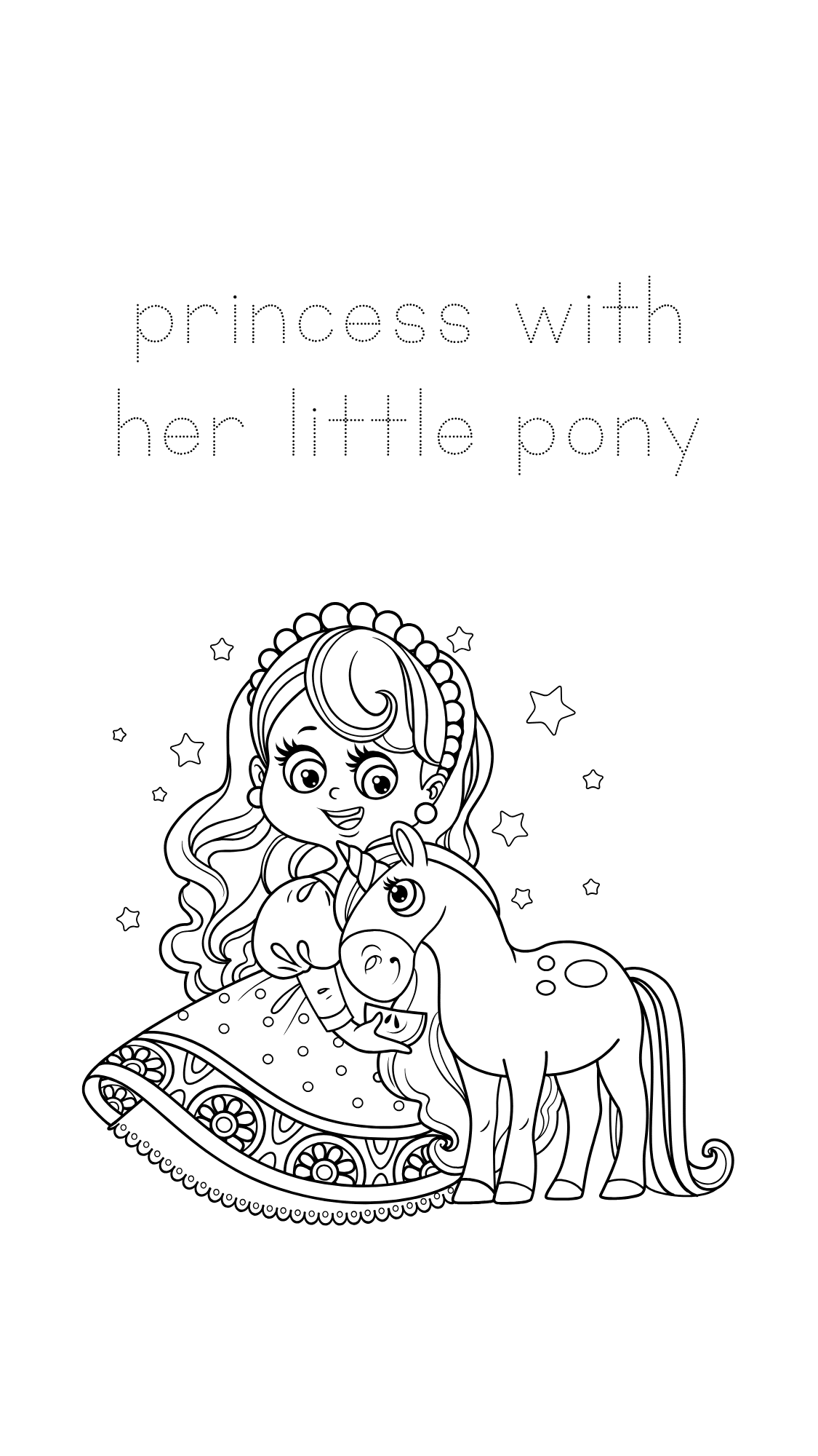 Princess with her Little Pony