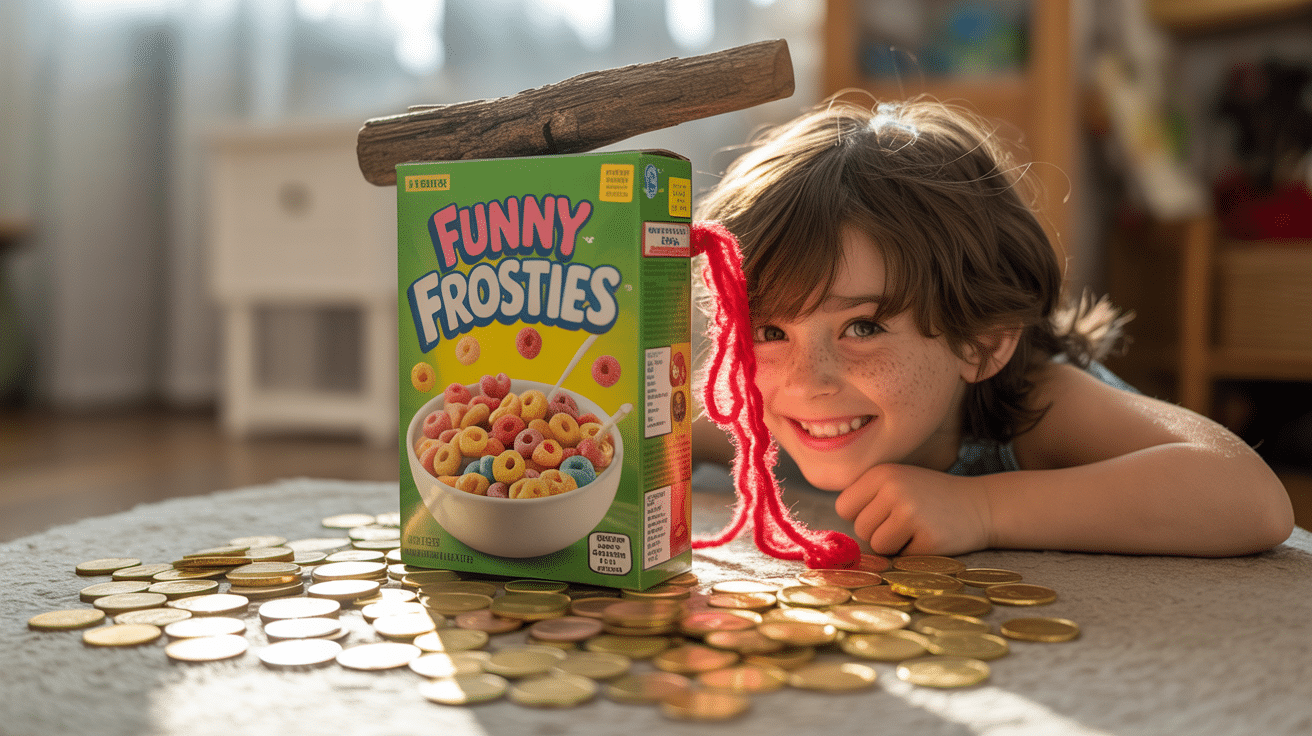 Upside-Down Cereal Box with a Stick