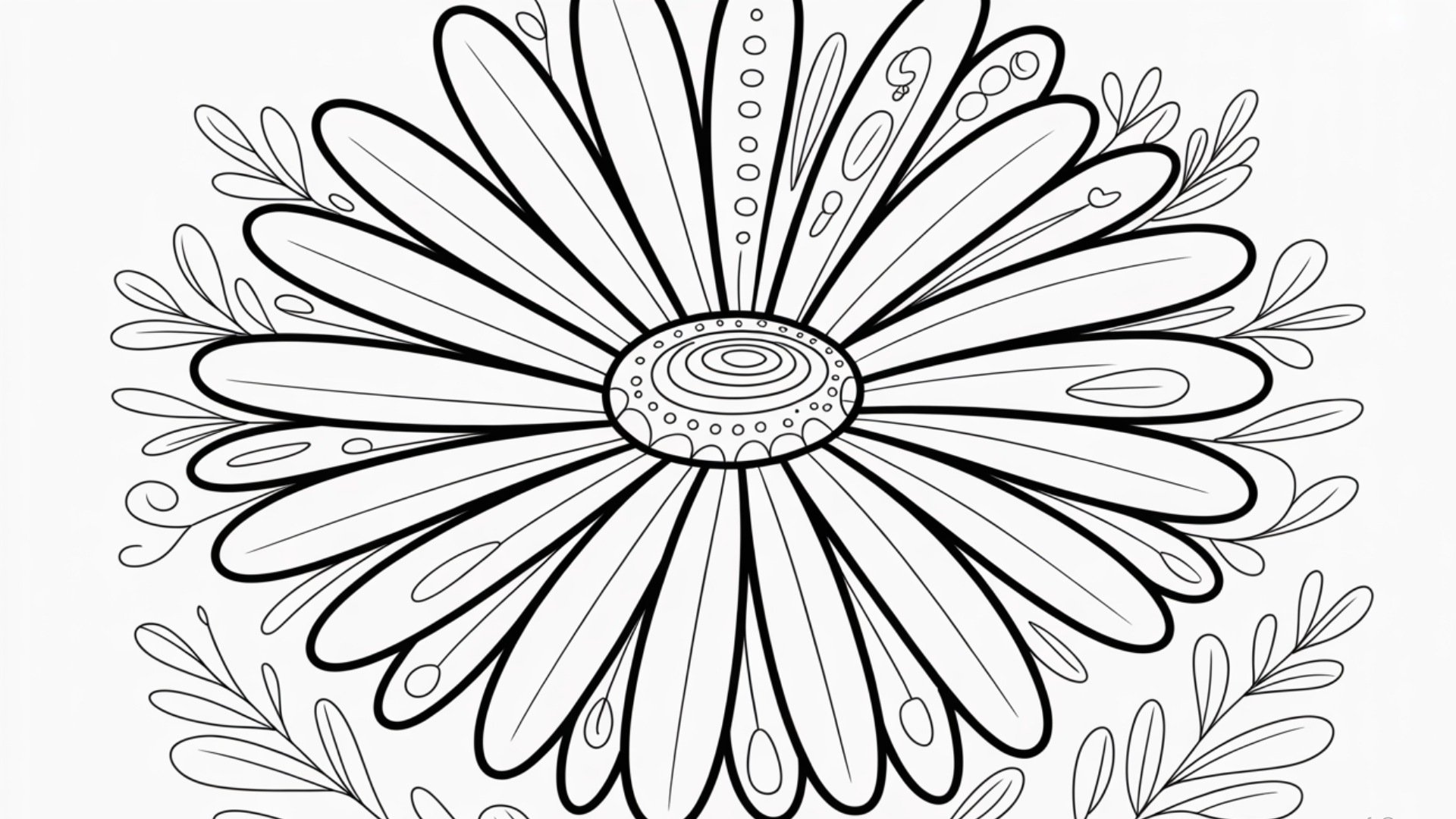 Daisy with Radiating Petals